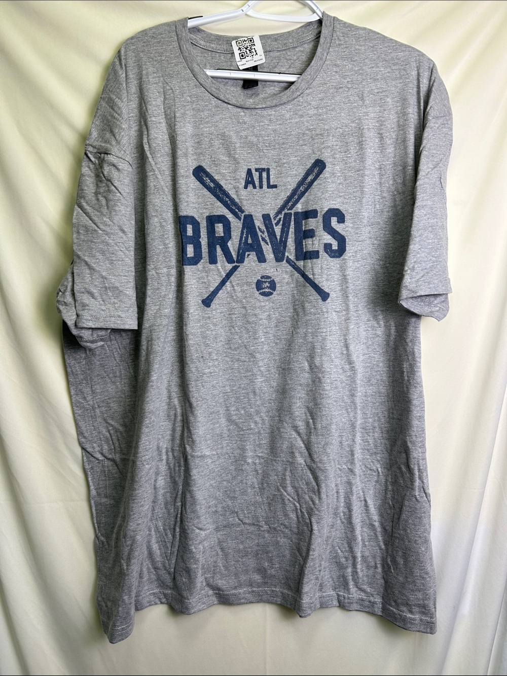 ATL Braves Grey Short Sleeve Graphic Tee